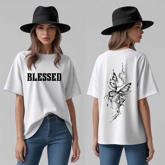 Blessed Backdrop Unisex Oversized Classic T-Shirt